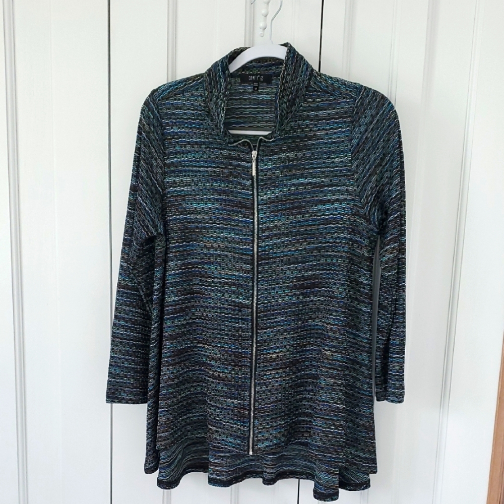 Comfy Multicolor Zip-Up Swing Jacket Size M